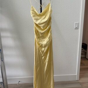 Shona Joy Backless Yellow Dress